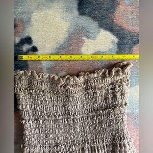 ISSI Strapless Smocked Dress in Tan